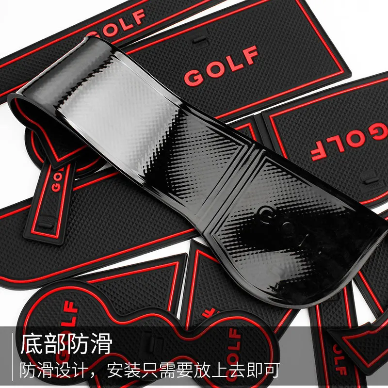 Per Volkswagen Golf 8th 2021-2024 Auto Interni Porta Scanalature Tappetini Cancello Slot Pad antiscivolo Tazza Zerbino Accessori Copertura