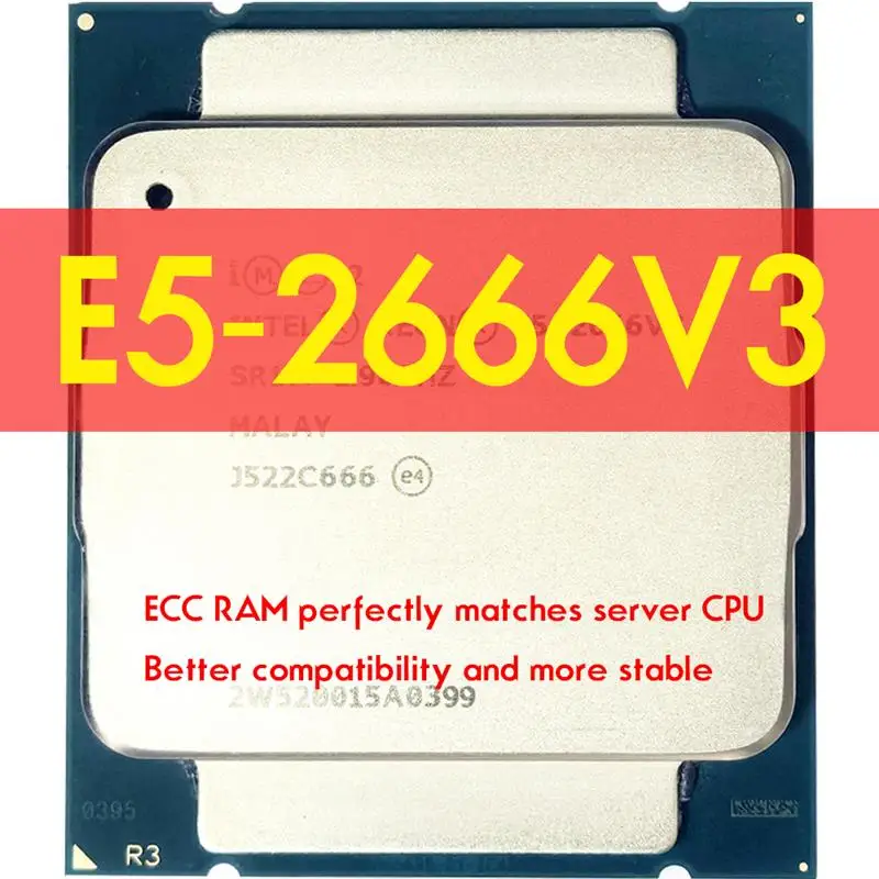 Go! Xeon E5 2666 V3 Processor SR1Y7 2.9Ghz 10 Core 135W Socket LGA 2011-3 CPU E5 2666V3 Atermiter D4 DDR4 2011-3 Motherboar kit