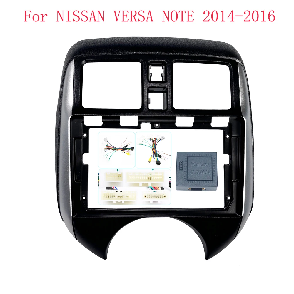 لنيسان فيرسا نوت 2014-2016 9 "راديو السيارة Fascias أندرويد لتحديد المواقع MP5 مشغل استريو 2 الدين رئيس وحدة لوحة داش الإطار التثبيت #5