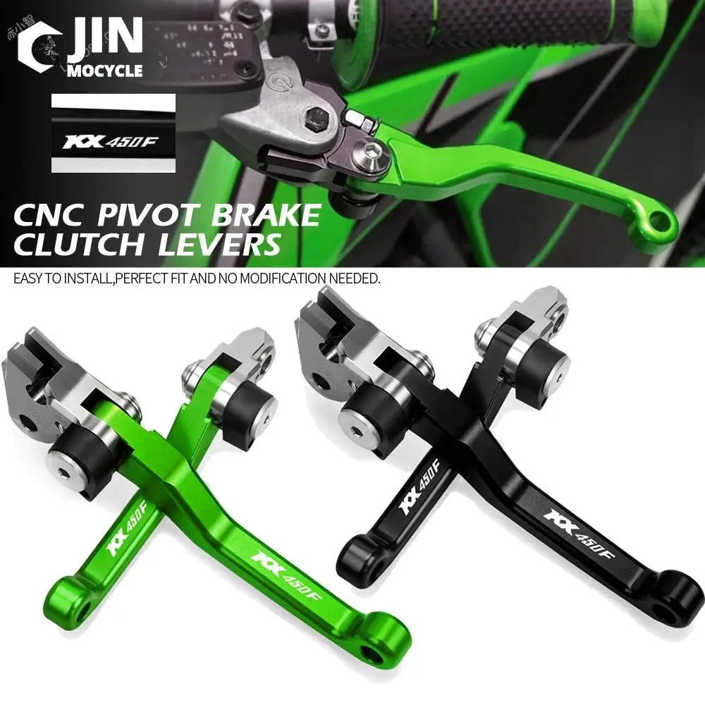 Motocross Foldable Pivot Dirt Bike CNC Brake Clutch Levers Cable Lever Handle For KAWASAKI KX450F 2006-2012 2011 2010 2009 2008