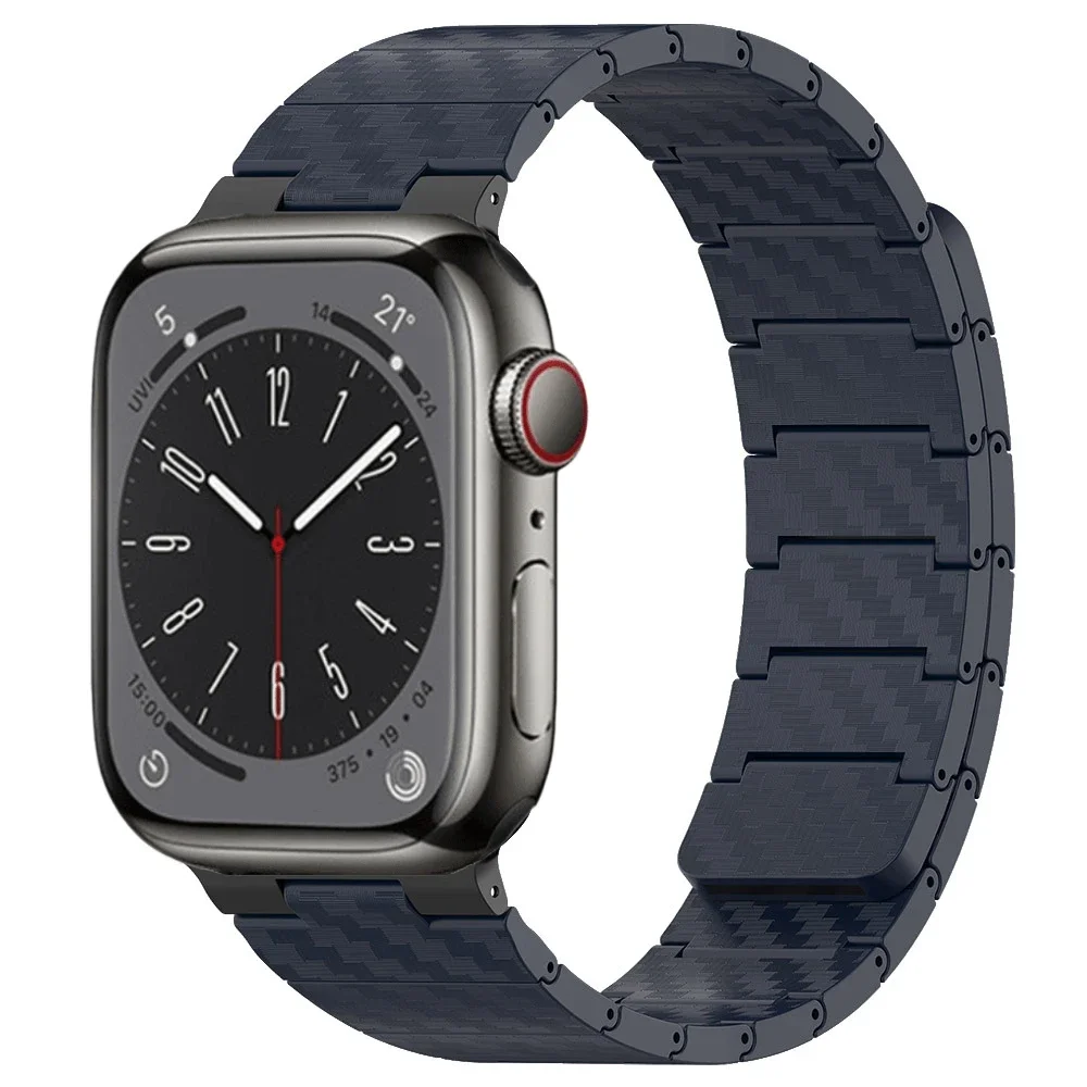 Carbon Fiber Magnetic Strap For Apple Watch Ultra 49mm Band 45mm 44mm 42mm 40mm 41mm 38mm 8 7 SE 6 5 4 3 SE Lightweight Bracelet