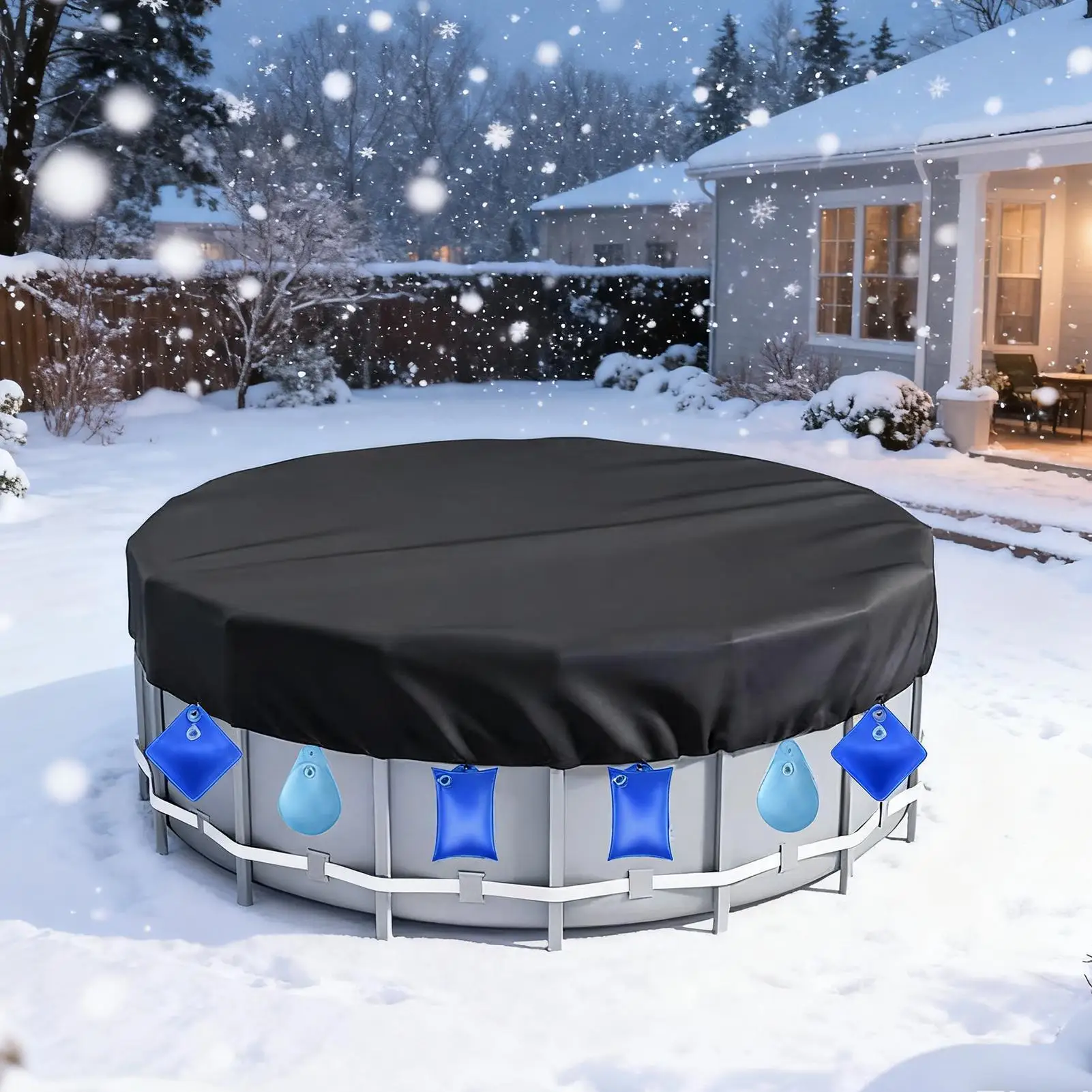 Pool Cover Water Bags Thick Heavy Duty Autumn Swim Pool Cover Water Bag For Backyard Villa Park Hotel Sport Enthusiasts