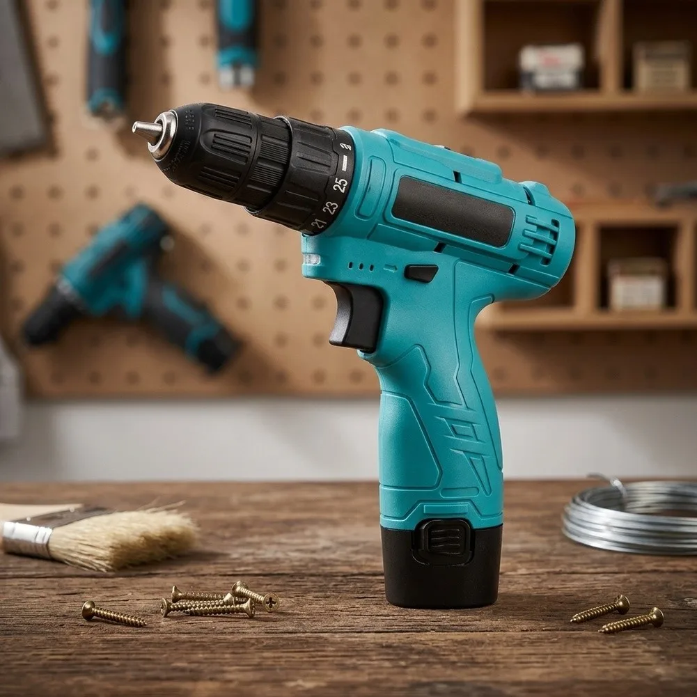 12V Cordless Drill Electric Screwdriver 25+1 For Torque Dual Compact Hand Drill For DIY Wood Plastic Metal Driving Tasks Tool