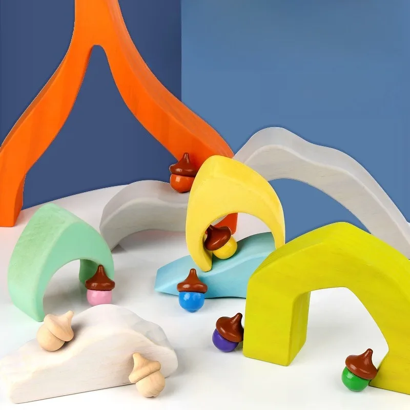 Wooden gyro decompression puzzle toy 3-7 years old promotion small gift