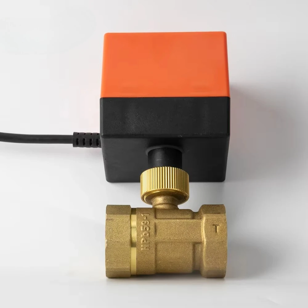 Brass Electric Ball Valves for Water Control Manufacturers Series Air Conditioning Valve Threaded Connection  OEM