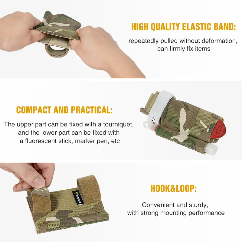 IDOGEAR حامل عاصبة التكتيكية لحزام شريط مرن هوك وحلقة متعددة الوظائف عاصبة الناقل التكتيكية ملحق 3958 #3