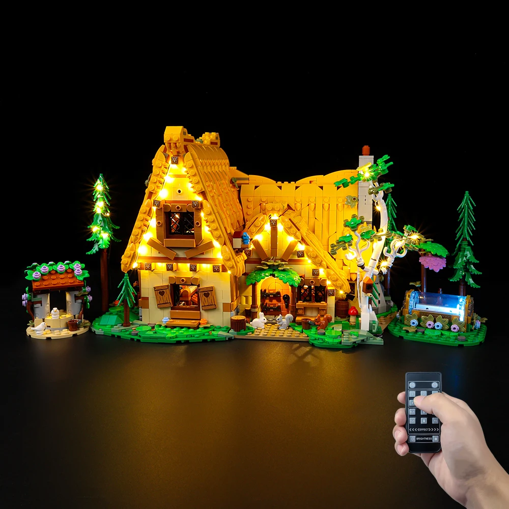 

Комплект светодиодного освещения без моделей, подходящий для коттеджа LEGO «Белоснежка» и «Семь гномов» 43242 (кроме строительных блоков)