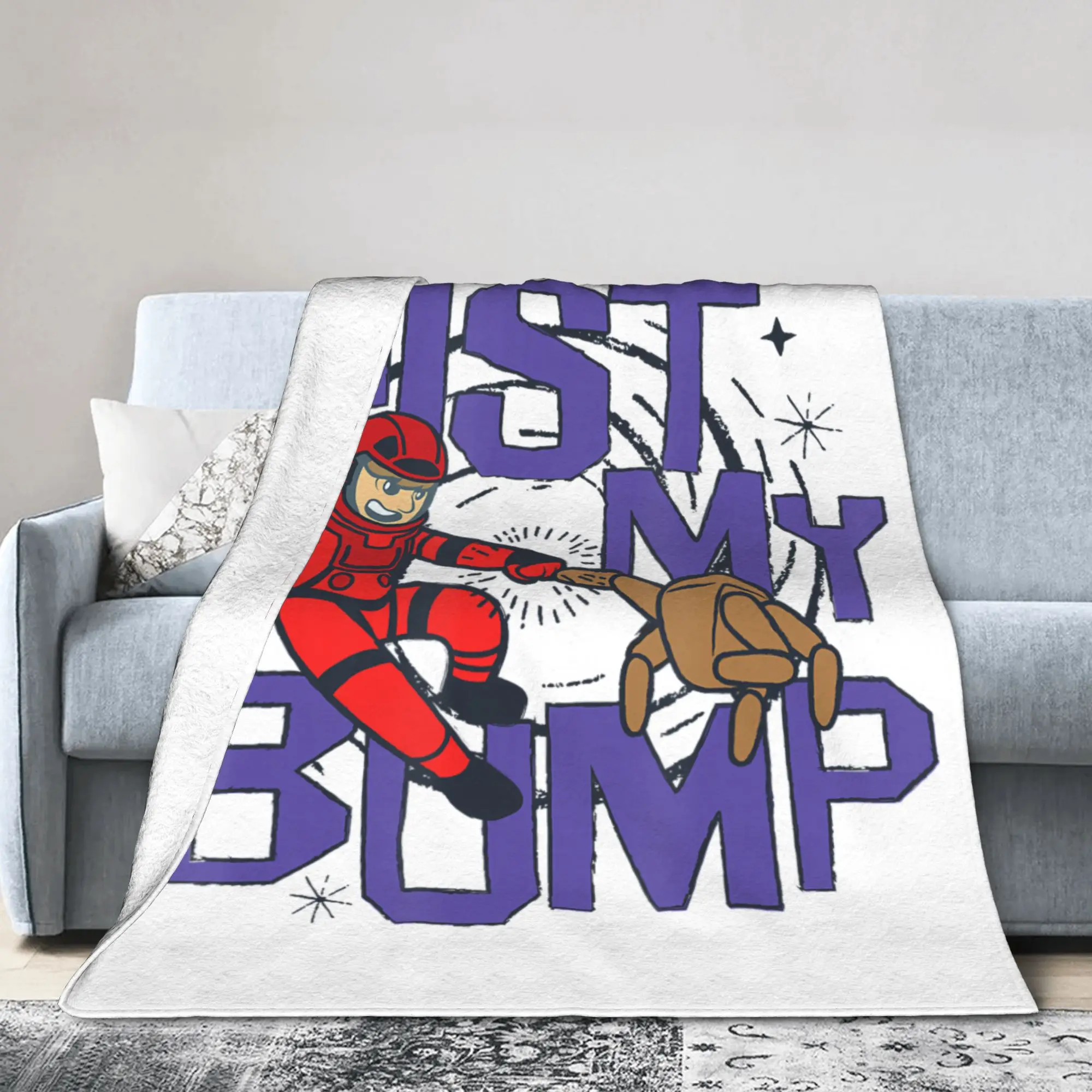 Project Hail Mary Fist My Bump Knitted Blanket Fleece Eridani-Rocky Lightweight Throw Blankets Airplane Travel Multi-function