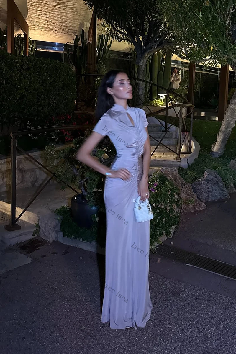 Vestidos de noche morados Vestido de cena de satén Corte A فستانmaveraVestido formal para ocasiones especiales Personalizado