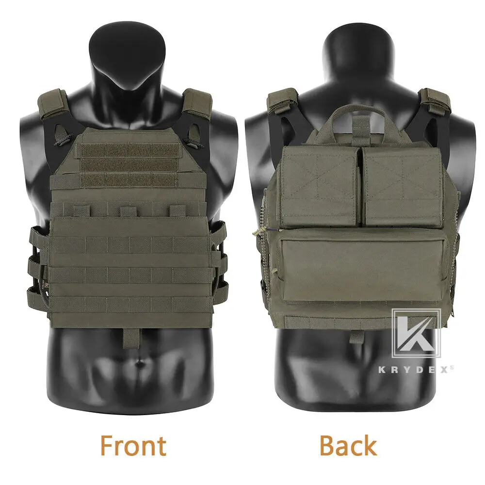 KRYDEX Tactical JPC 2.0 Vest with Multifunction Zip-on Backpack Bag Hunting Airsoft Paintball Men Plate Carrier Men Vest