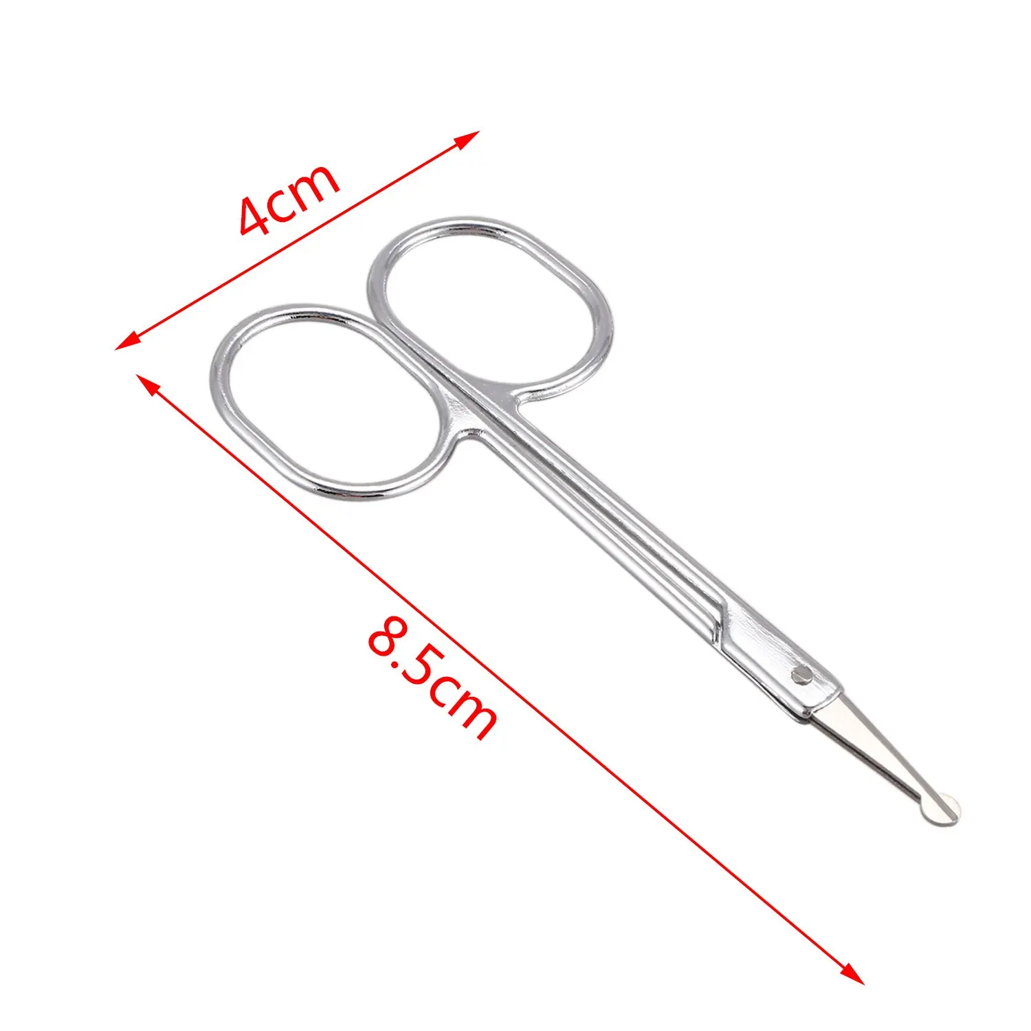 Round Tip Eyebrow Nose Hair Trimming Trimmer Scissors 2 Pcs