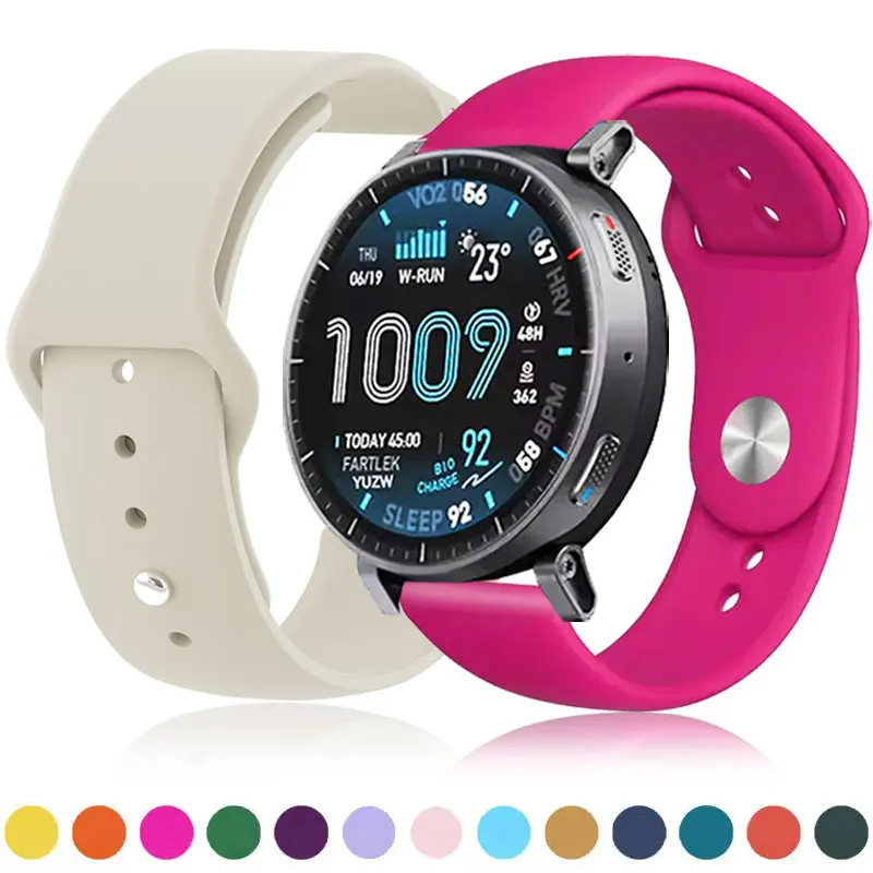 Silikonarmband für AMAZFIT Active Max Band Active2 20mm 22mm Armband für Amazfit Bip 6 5 BALANCE 2 GTR GTS4 mini Uhrenarmband