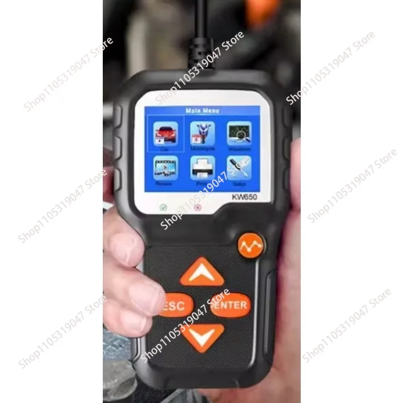 KW650 6V-12V Car Motorcycle Electric Car Lawn Mower Battery Detector