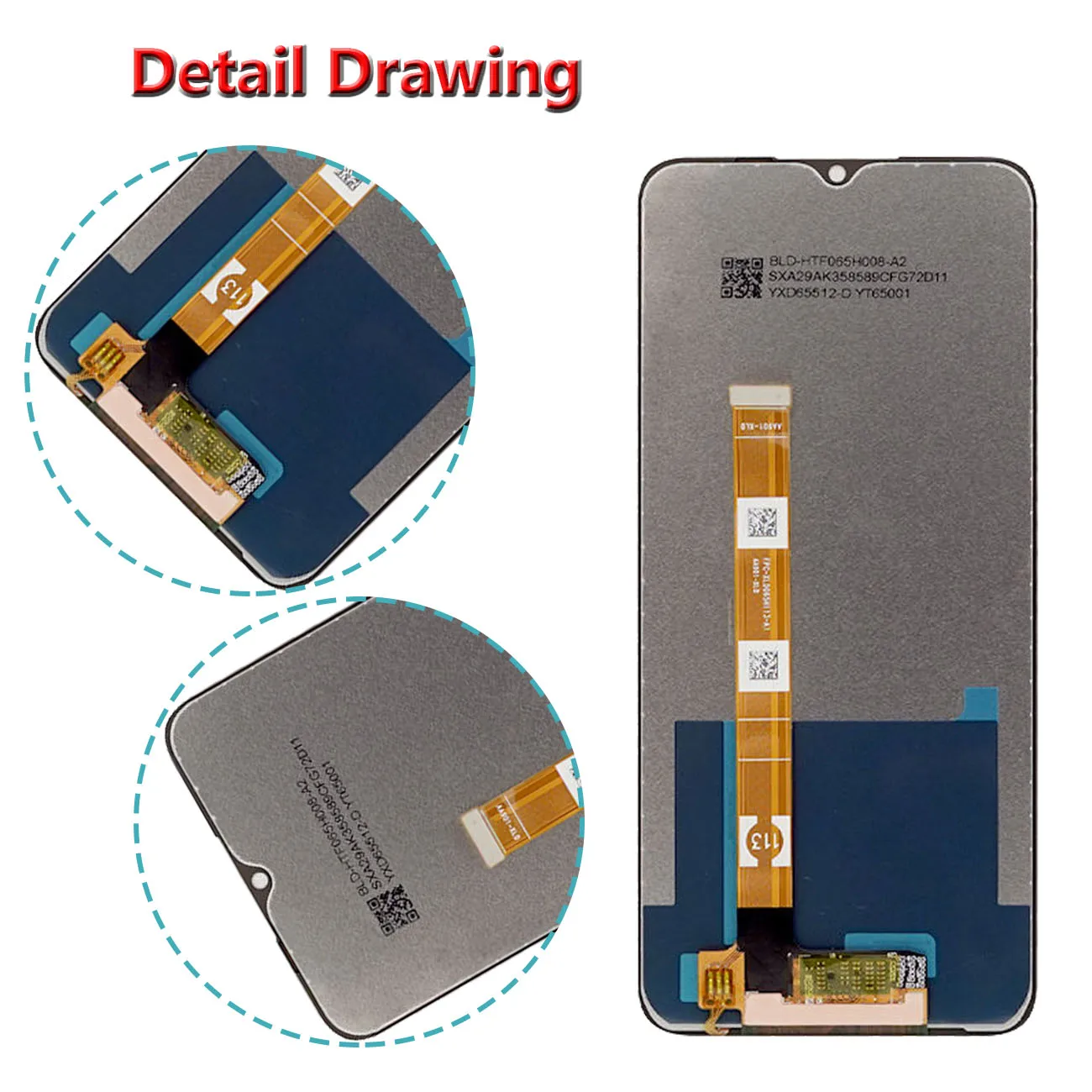 Original LCD Display With Frame Touch Screen For  Mobile Phone OPPO A54S CPH2273 Panel Digitizer Assembly Spare Repair  Parts