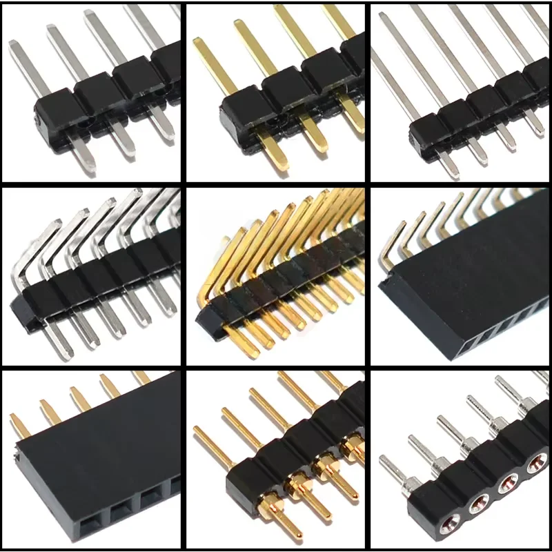 10PCS 1X40 Pin Single Row MALE 2.54MM PITCH 11MM/15MM/17MM/21MM/25MM LONG PIN Header Connector Strip 1X40pin 1*40 40P 40Pin