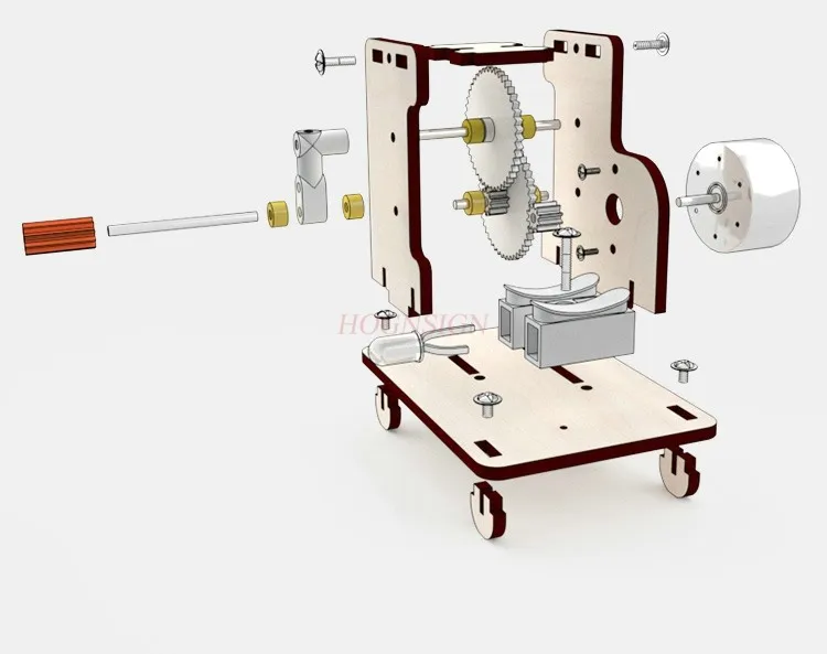 Junior high school physics science and innovation experiment students diy material package technology hand-cranked generator