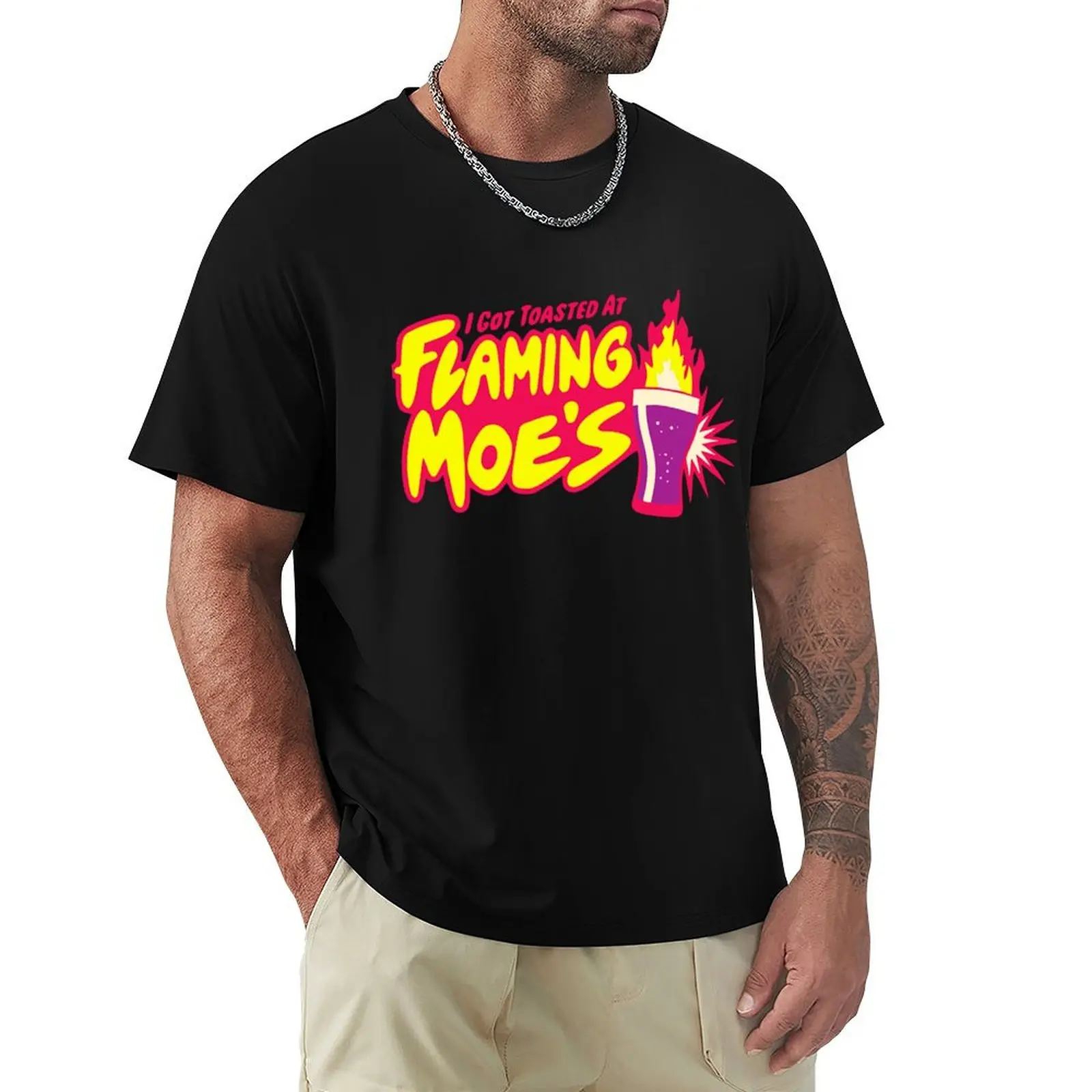 Flaming Moes T-Shirt Outdoor Work Short Sleeve Top