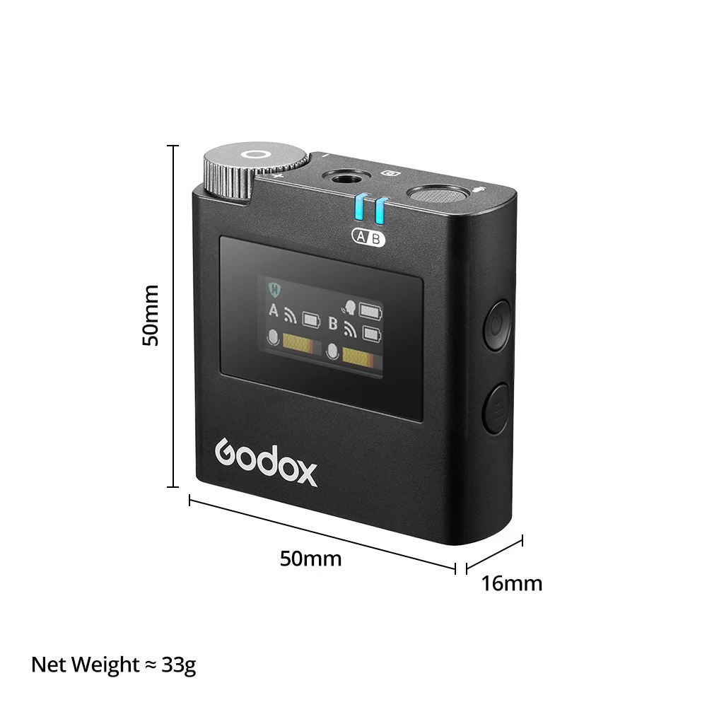 Godox Virso M1 M2 2.4Ghz Draadloze Microfoon Voor Interview Opname Virso S Zender Ontvanger Lavalier Microfoon Voor Sony