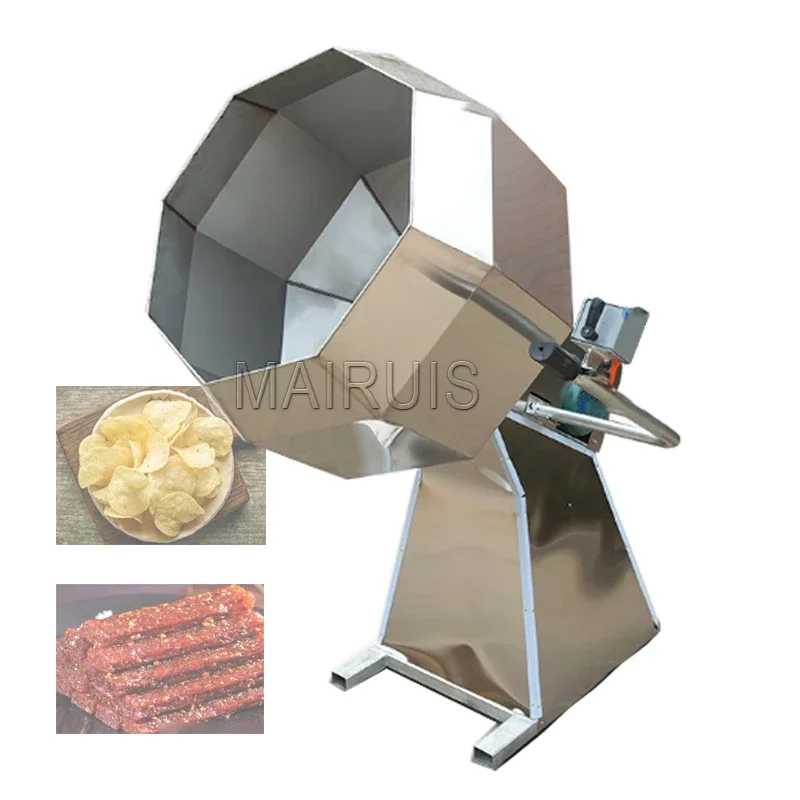 Pet Feed Seasoning Machine/Automatic Food Snack Chips Popcorn Flavoring Machine/Flavour Mixer Octagonal Drum Mixer