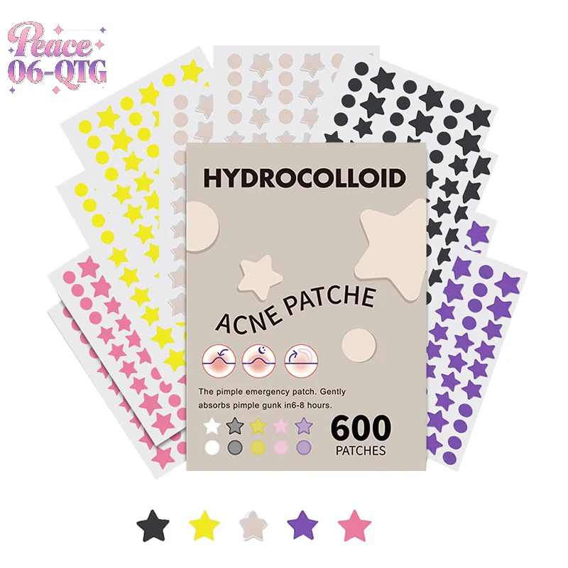 600 PCS/SET Star Pimple Patch Acne Colorful Invisible Acne Removal Skin Care Stickers Concealer Face Spot Beauty Makeup Tools