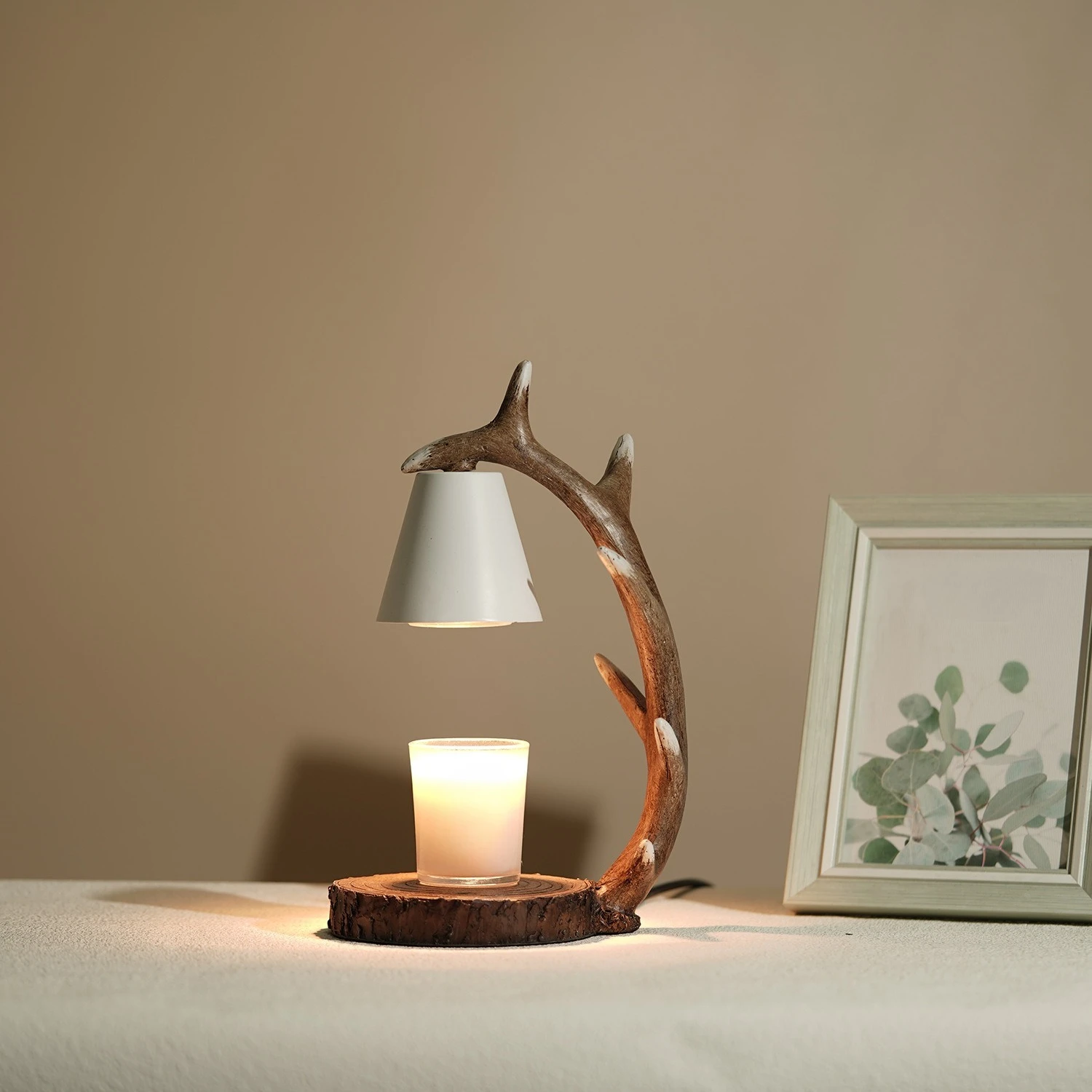 Indoor Antler Wax Melter Lamp Constant Temperature Candle Heater Aroma Accessory For Home Bedroom Desk Decor Lamp