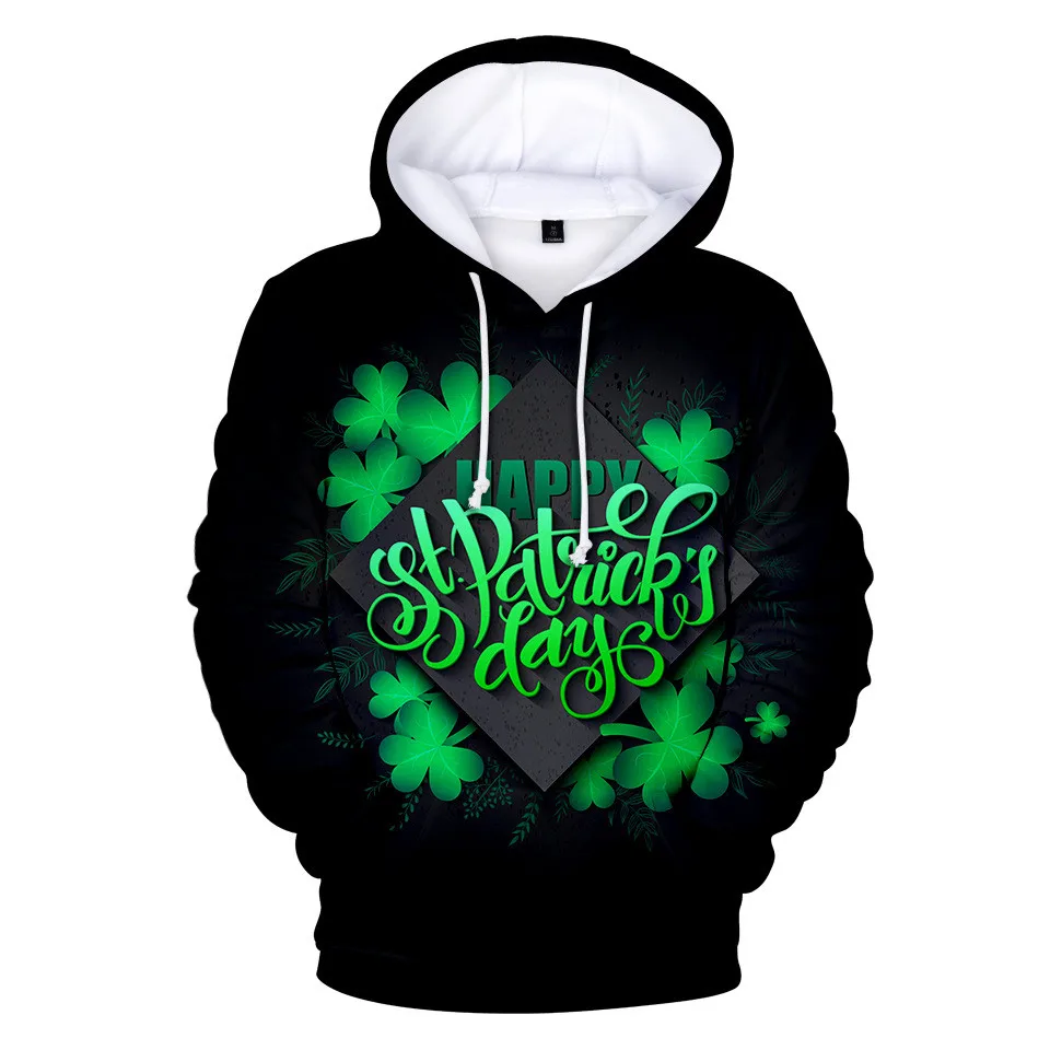 3 To 14 Years Kids Hoodies St. Patrick's Day 3D Printed Hoodie Sweatshirt Boys Girls casual Cartoon Jacket Coat Children Clothes