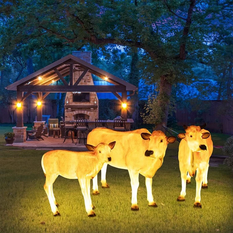 

Outdoor Waterproof Decoration Landscape Festival Animal Lights Garden Park Lighting Decoration Amusement Park Cow Shaped Lights