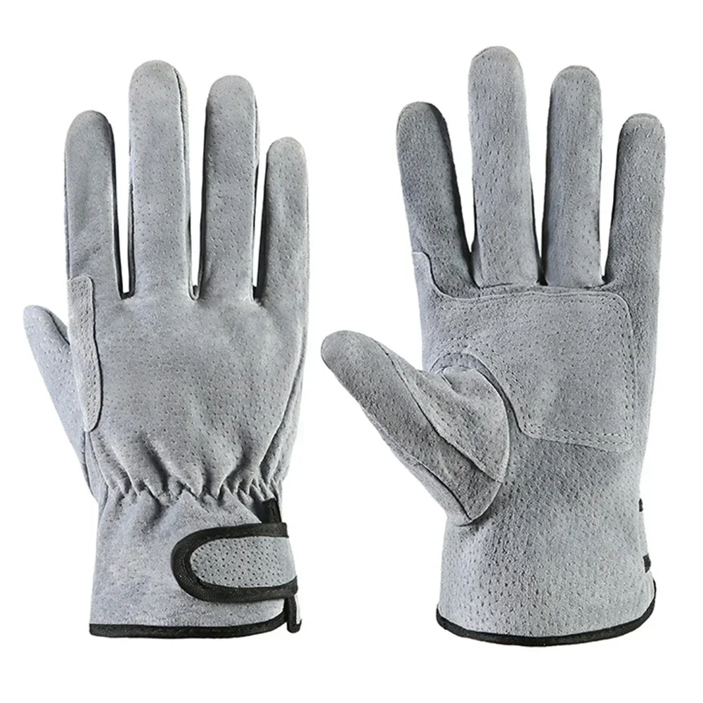 Work Gloves Leather Workers Work Welding Safety Protection Garden Sports Motorcycle Driver Wear-resistant Wood Cutting