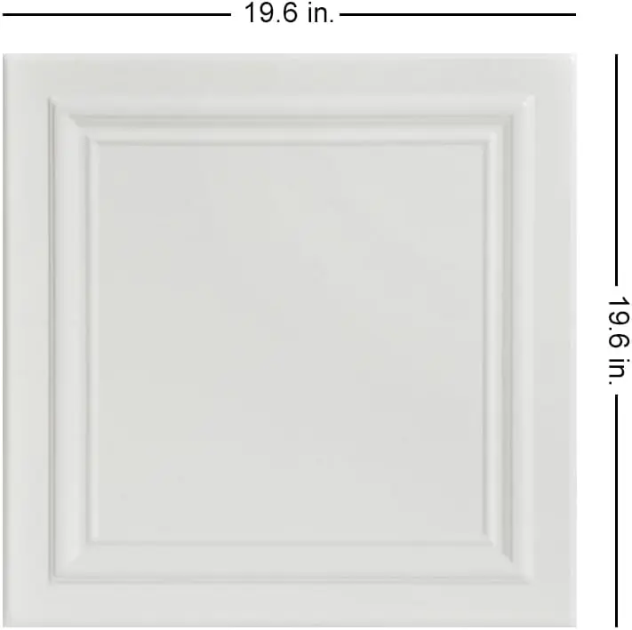 R24 Line Art Foam Glue-up Ceiling Tile (256 sq. ft./Case), Pack of 96, Dove White