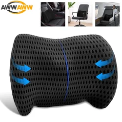 Almohada de soporte Lumbar de espuma viscoelástica para aliviar el dolor de espalda baja, asientos de coche, sillas de oficina, consolas de juegos, sofás, reclinables, camas