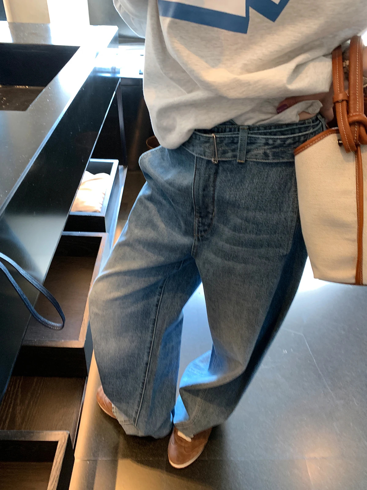 

Джинсы LIYSENIOR Upaded Haax с широкими штанинами, женские, удобные, свободного кроя, повседневные, летние, новые, из денима