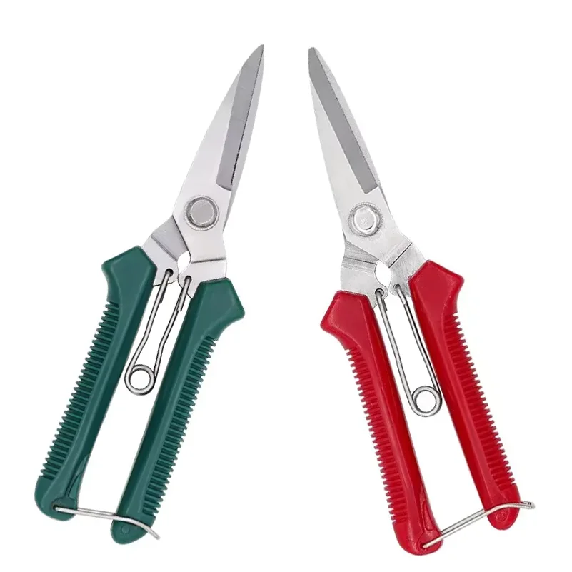 Straight Head Pruning Shears Non-slip HandleStainless Steel Outils Manuels Household Bonsai Garden Scissors Pruing Shear