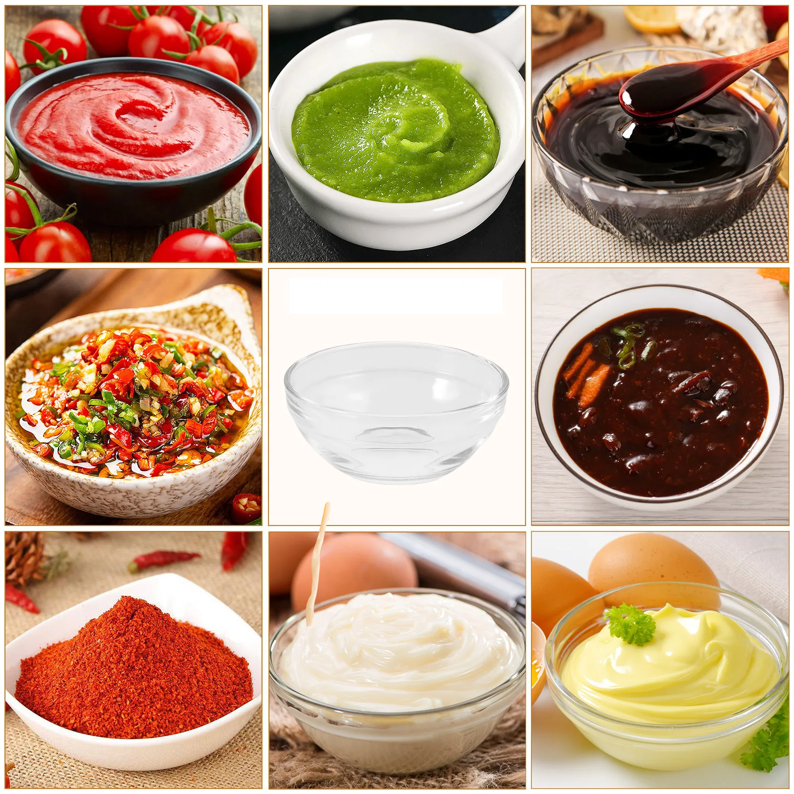 4 PCS Clear Glass Bowls for Ki - огляд і ціна Baking (Kitchen Ingredient)