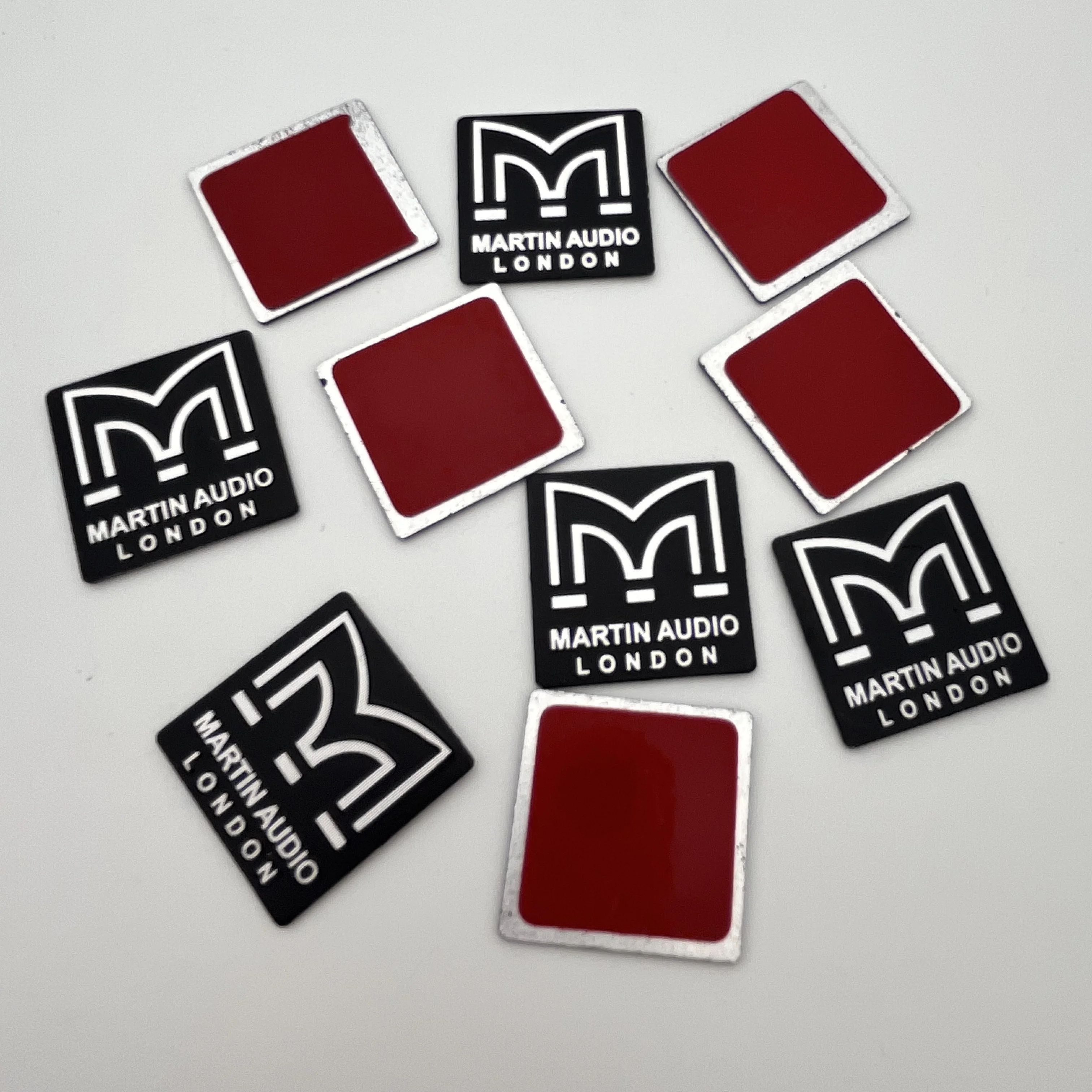 30pcs 50pcs 40mm X 40mm 3D Metal Fit For MARTIN AUDIO LONDON Car Speakers Badge Logo Car Styling Decoration Accessories Stickers