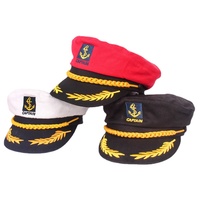 White Navy Cap Cotton Fashion Military Hat Red Black Army Cap Classic Cosplay Captain Hat Sailor Hat for Men Women Children