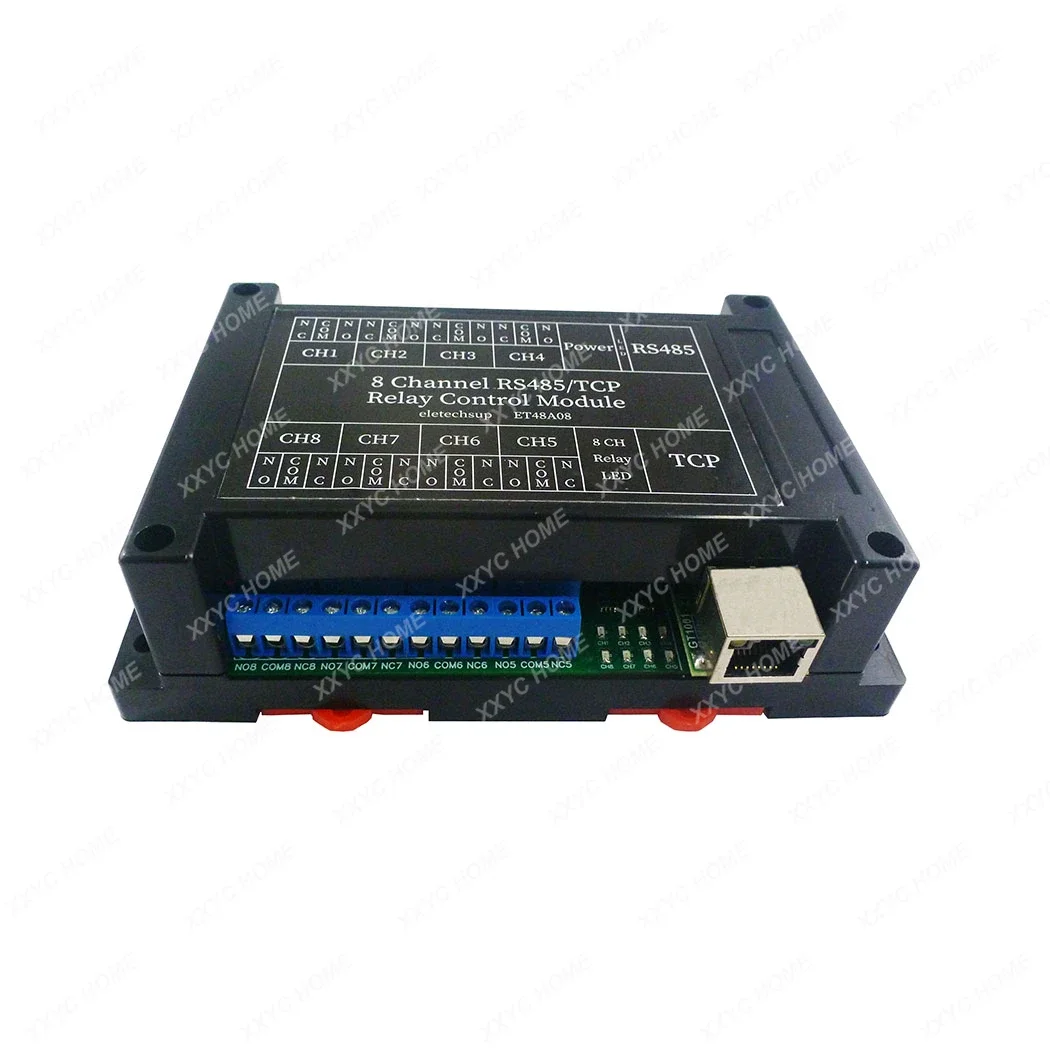 

DC 12V 2 IN 1 8Ch Ethernet/RS485 Relay Module Modbus Slave RTU TCP/IP UART Network controller PLC Output expansion board