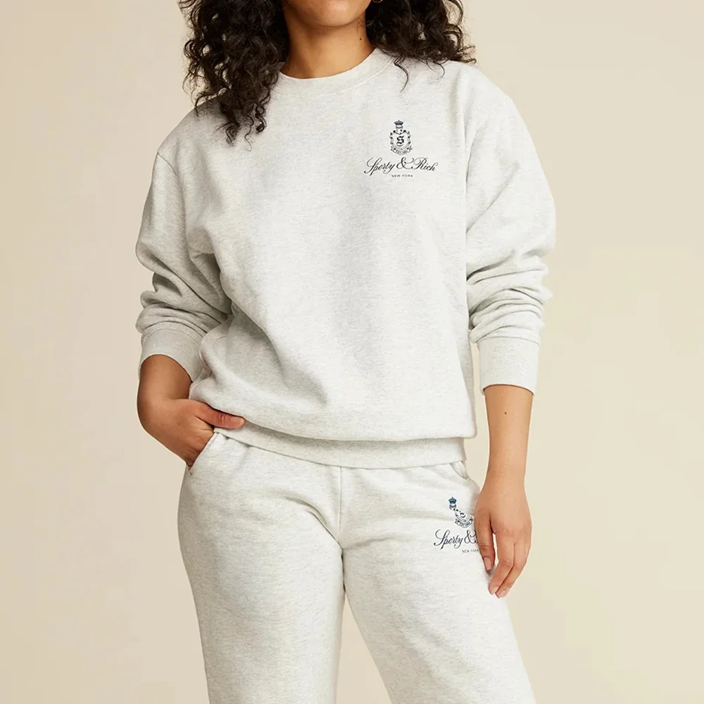 S5W233 Nuevos estilos de invierno Sudadera clásica de América del Norte para mujer Top con estampado de corona con letras