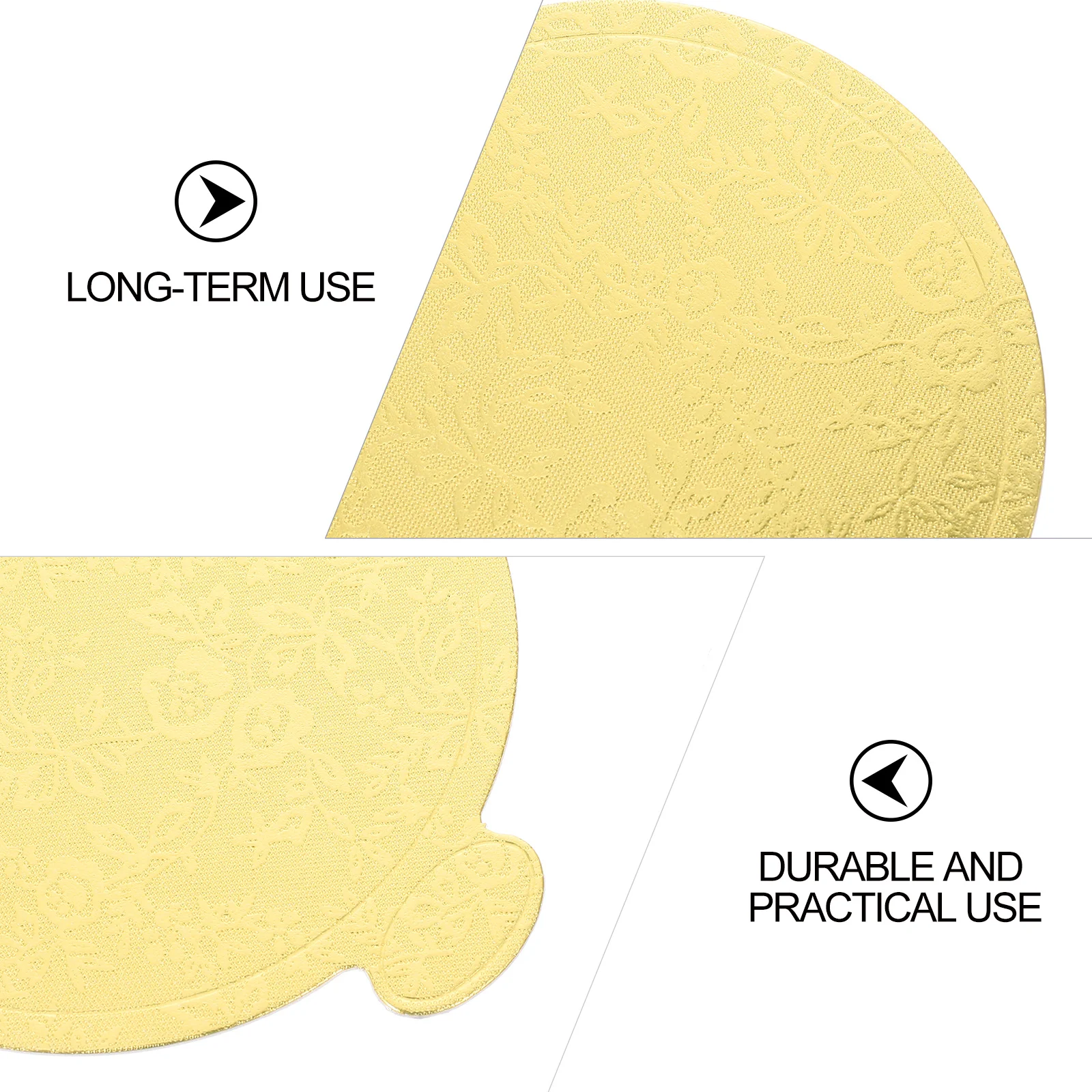 

100pcs Paper Liners Golden Baking Mats For Cake Cupcake Dessert Display Food Grade Grease Proof Eco Friendly Cake Boards Serving