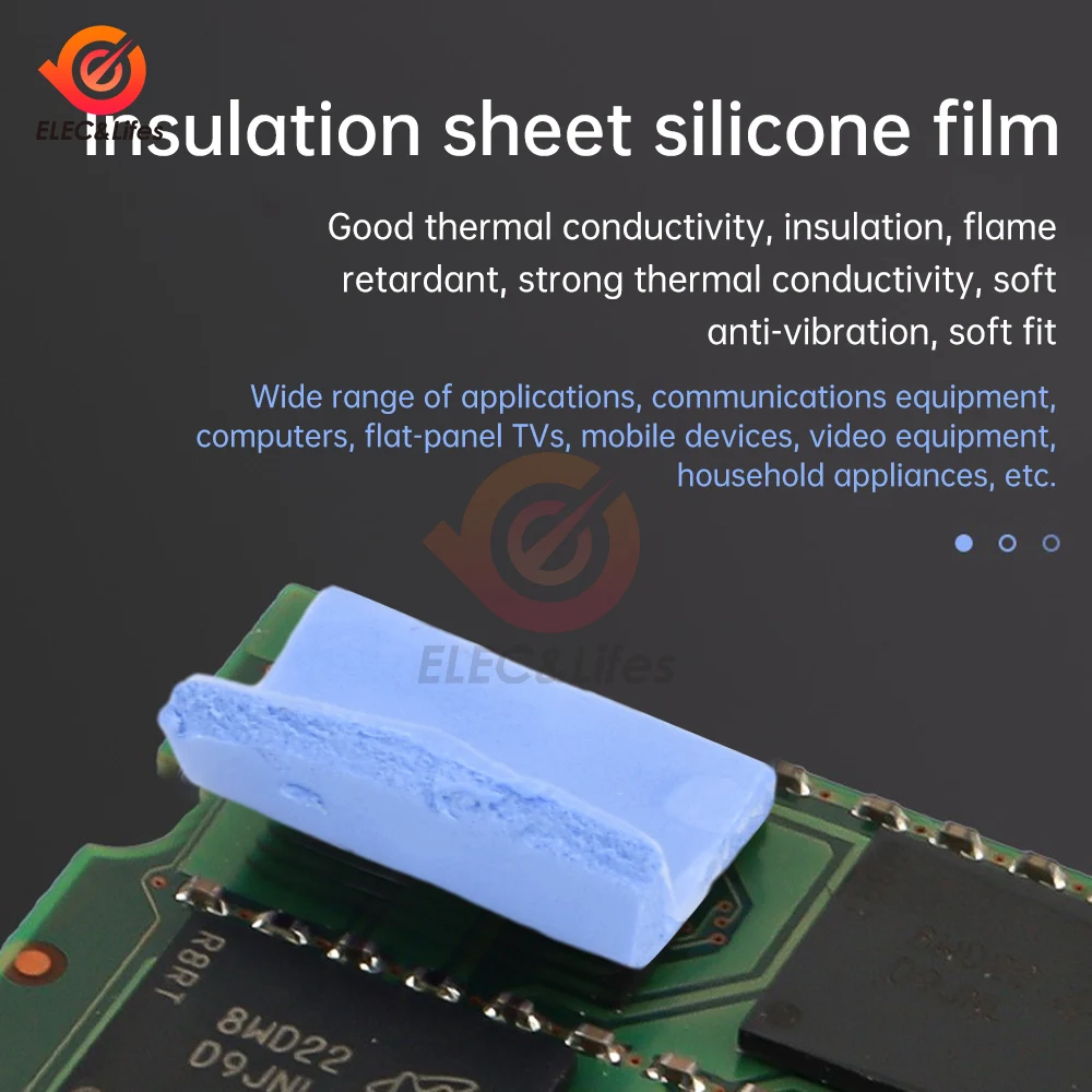 100PCS Pre-Cut Thermal Insulation Silicone Sheets High-Temperature Heat Resistant Mat for Motherboard, CPU, IC, and GPU Repair