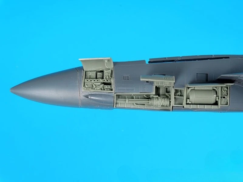 

1/48 Scale Die-Cast Resin Aircraft Parts Model Assembled Kit F-14 D Left Electronics & Canon Model Unassembled and Unpainted