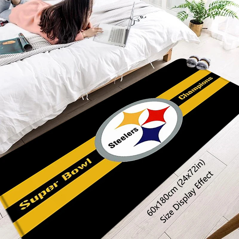 Entrance Doormat B-Steelers Prayer Fans Carpet Living Room Rugs Foot Carpets Bath Rug Floor Mats Non-slip Rugby Mat Home Decor