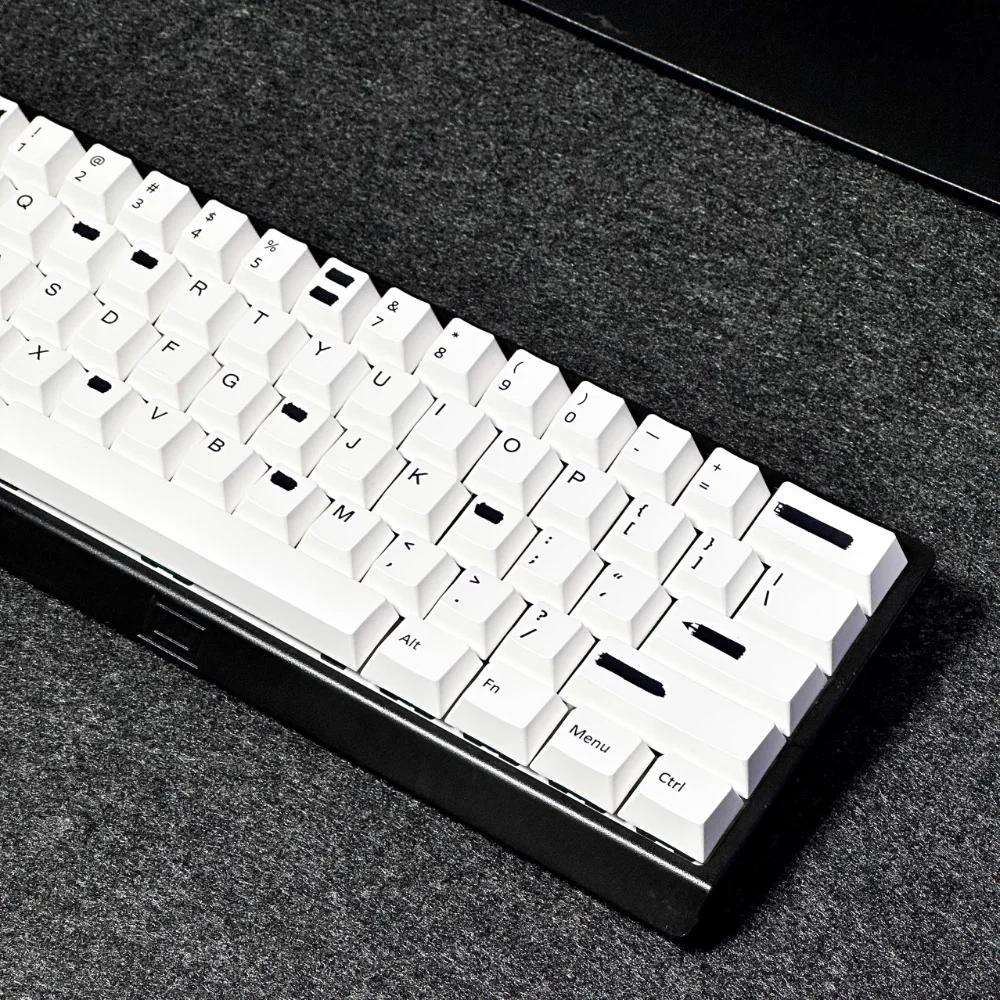 128 Klawiszy Modyfikowane Keycapy PBT Czysta Biel Personalizowane Keycapy Cherry Pasujące do Mechanicznych Klawiatur Gamerów Cherry MX