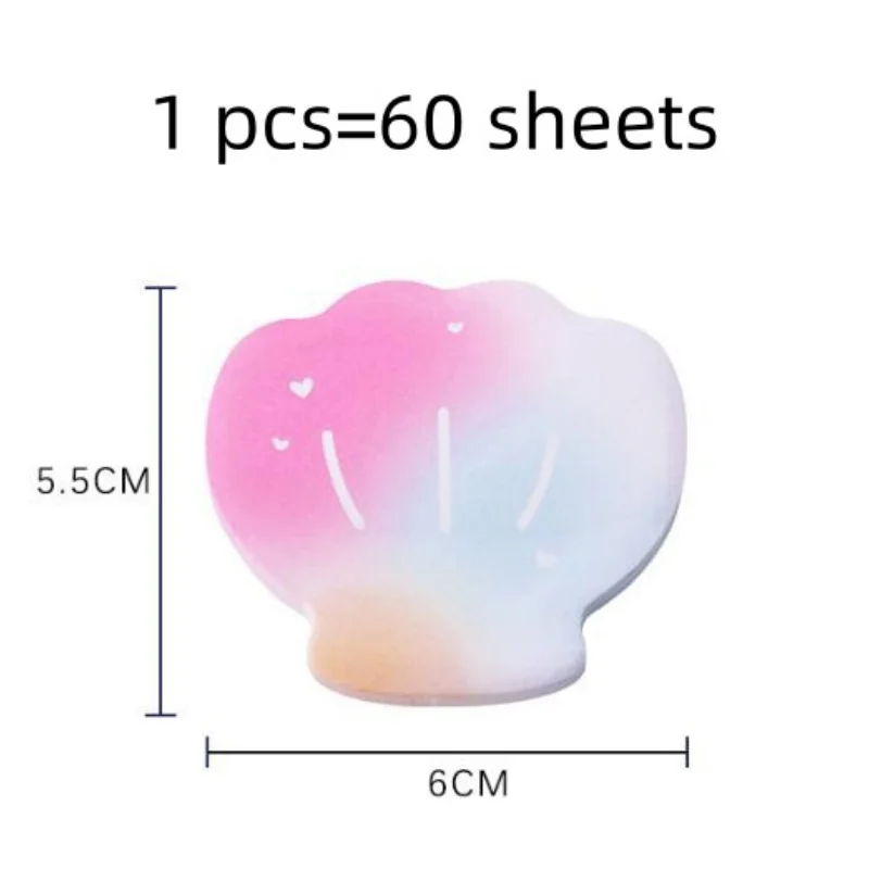 40ピース/ロット創造的な星のシェル猫グラデーションメモパッド創造的なnタイムズ文房具ラベルメモ帳ブックマークポストスクール用品