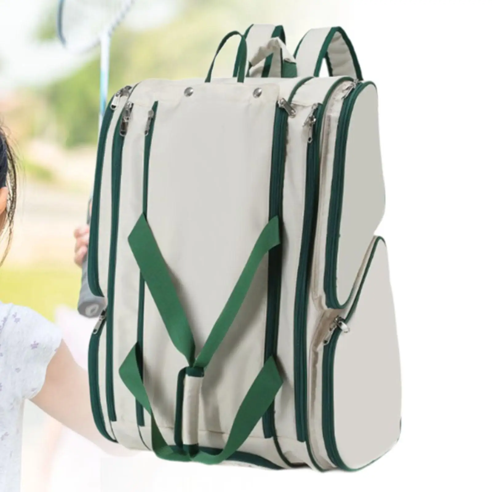 Pickleball Backpack Tennis Bag Rucksack Organizer Racket Bag Gear Storage Handbag for Camping Women Outdoor Training Workout