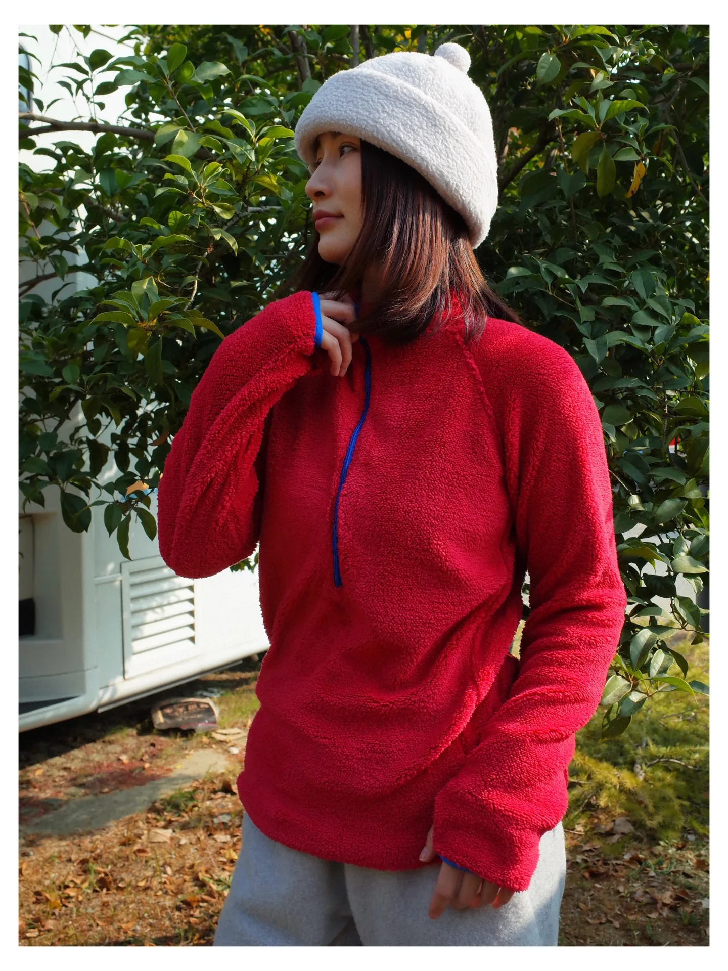 ultra-light-fleece-sweatshirt-stand-collar-patchwork-color-polyester-fleece-lined-warm-inner-half-zip-inner-unisex