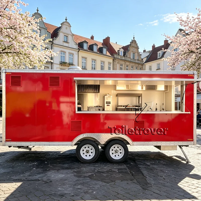 

High Quality Hot Dog Food Cart Commercial Food Trailer Mobile Food Trucks Compact Kitchen Trucks for Fast Food Operations