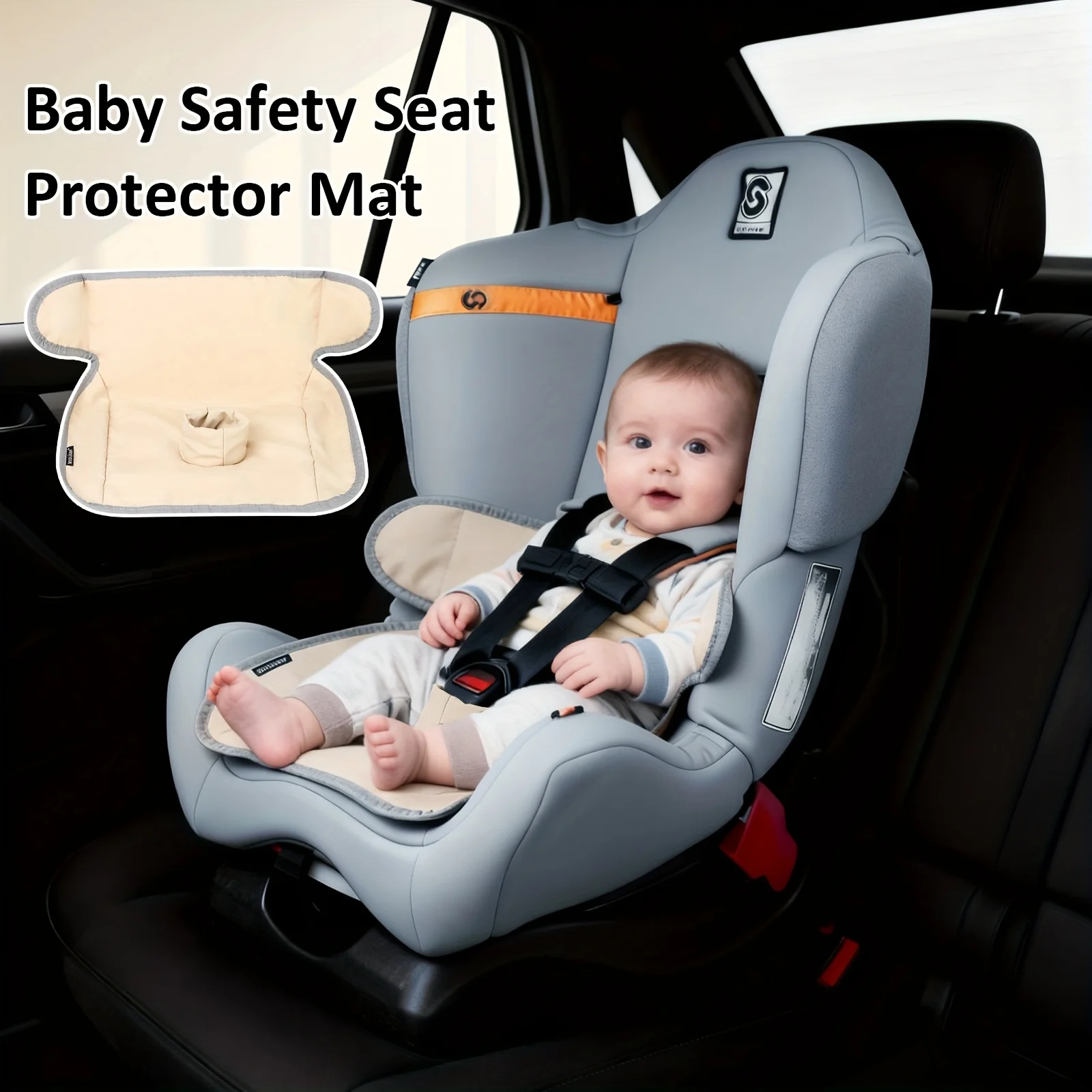 

1 шт., подкладка для детского автокресла, водопоглощающая и непромокаемая подкладка для детского стульчика для кормления, из полиэстера, легко чистится, подходит для большинства автокресел, детских колясок, стульчиков для кормления, подходит для использов