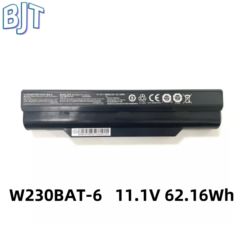 

Новый аккумулятор для ноутбука Clevo W230SD W230ST W230 W230ST W230 W230SS 11,1 В 62,16 Втч 5600 мАч W230E K350 для Sager NP7339