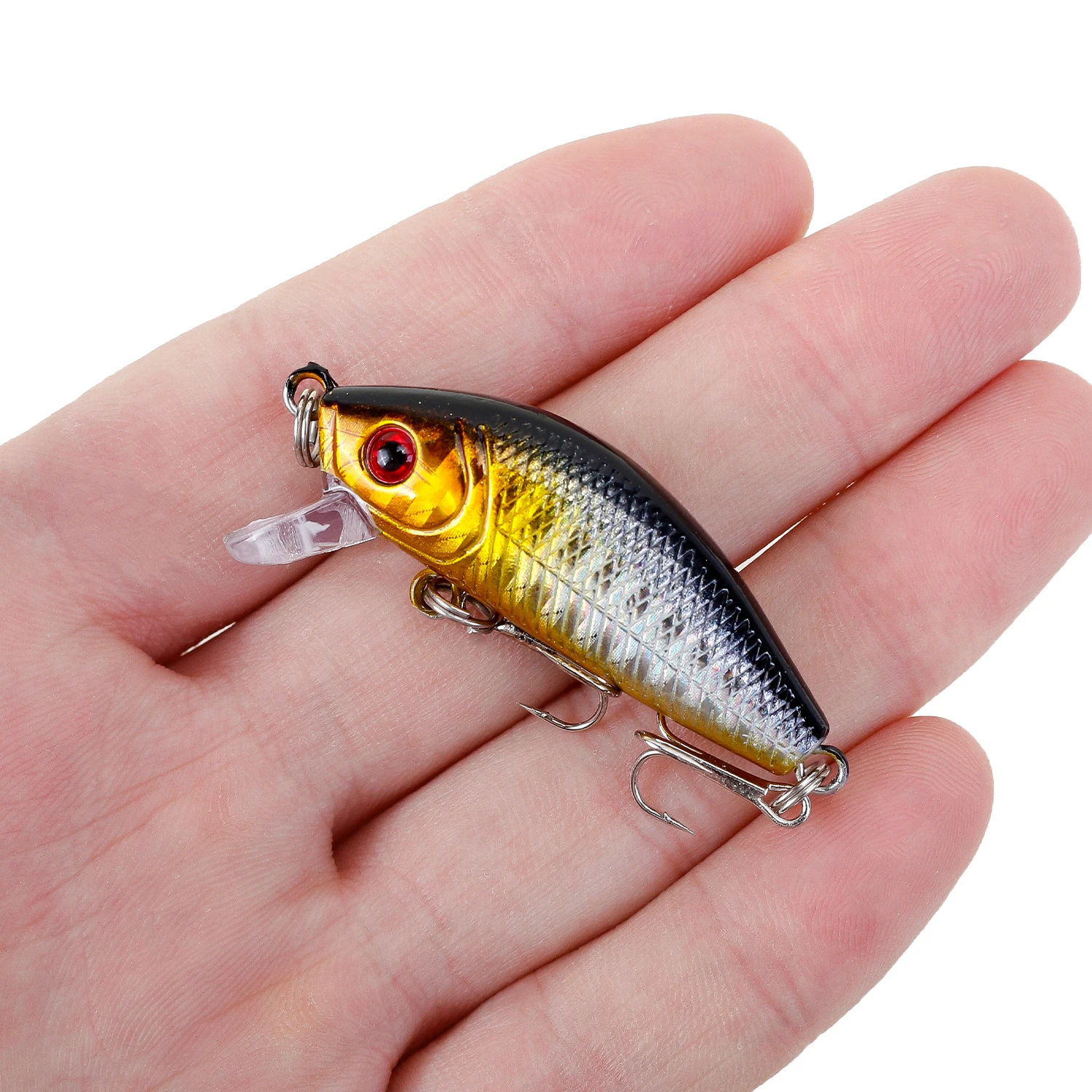 1PCS Floating Minnow Fishing Lure Wobblers 5cm 4g Crankbait Artificial Plastic Hard Bait Bass Pesca Fishing Tackle SwimBait