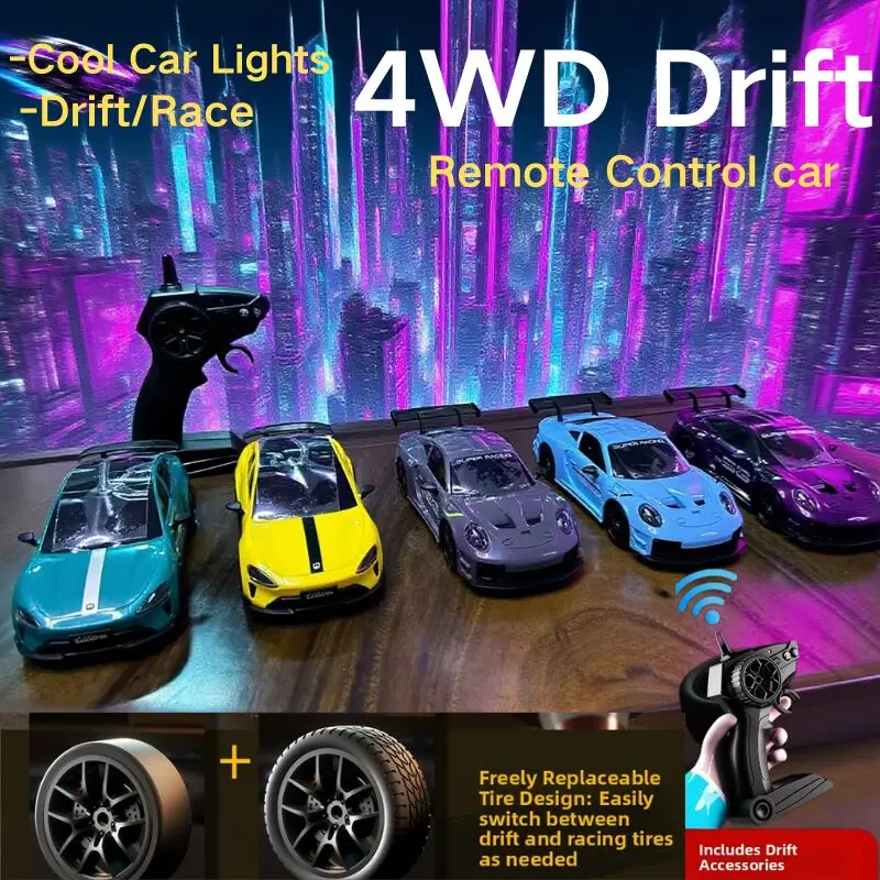 

New 1:20 RC Car 4WD Brushless Electric RC Drift Racing Car 2.4G RC GT3 RS 911 miSU7 Racing Model Simulation Light Gift